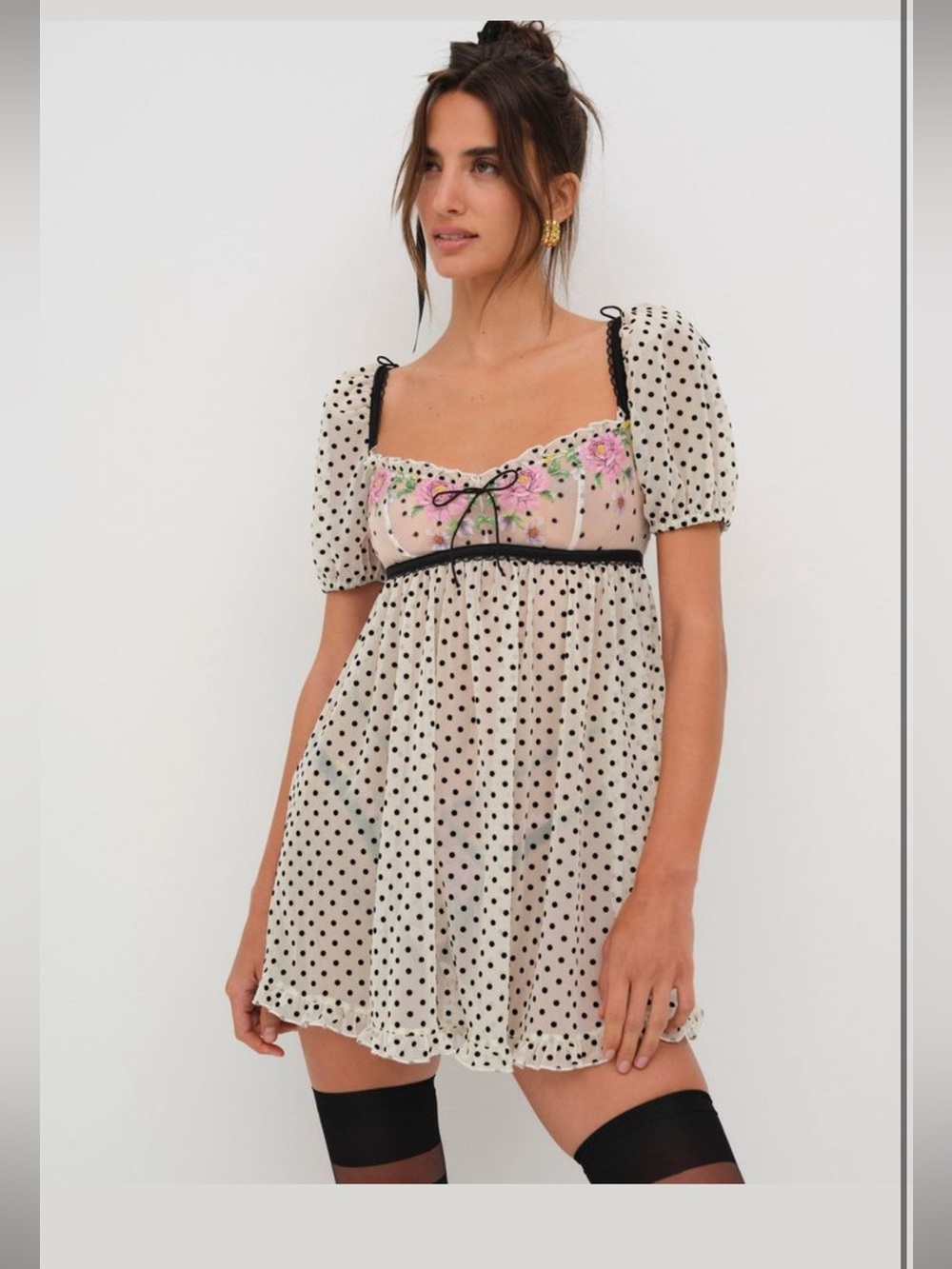 For love and Lomones Joanne slip polka Dot dress